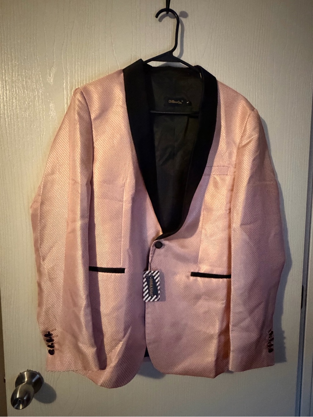 DiBanGu Mens Blazer Casual Suit Jacket Tuxedo One Button Sport Coat Size Small